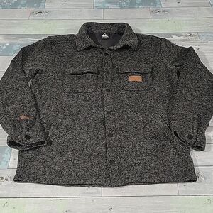 Quiksilver Button Down Gray Jacket sz Small